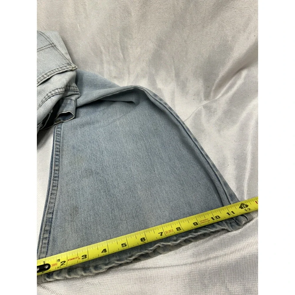 Vintage Levis  Jeans 36x31 Bell Bottom Flare Orange Tab 70s Distress Light Wash